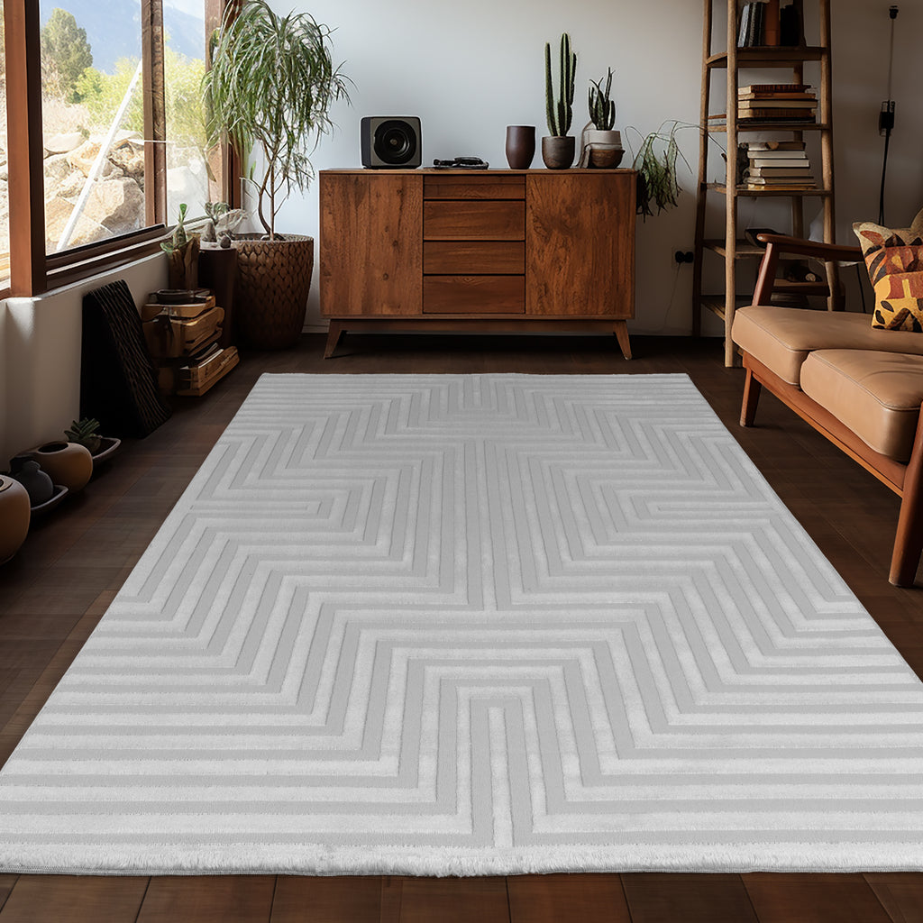 Sahara 1111 grau · Moderner Designerteppich