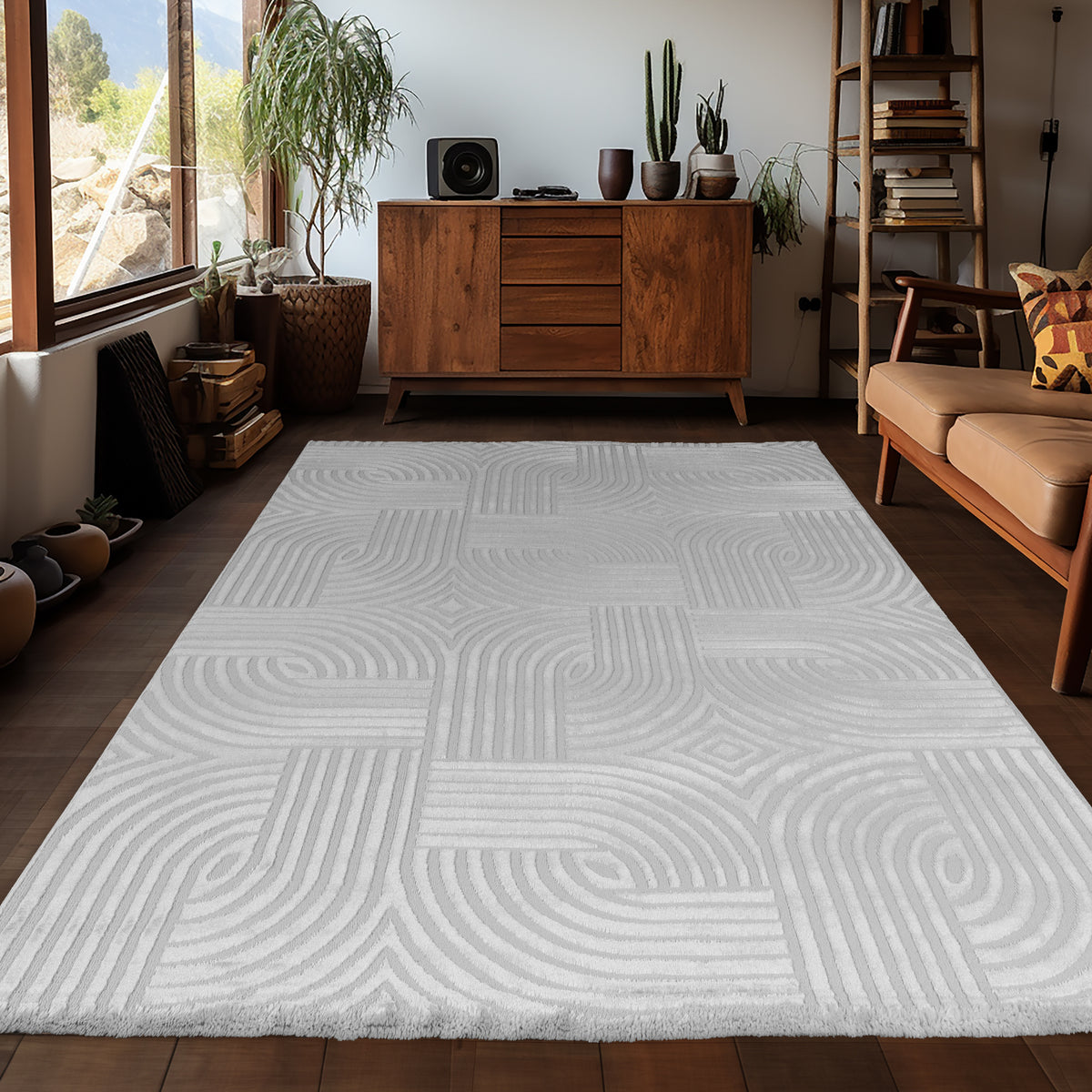 Sahara 1112 grau · Moderner Designerteppich