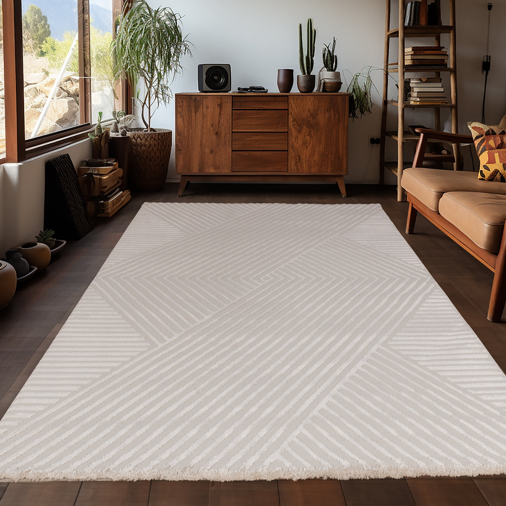 Sahara 1115 beige · Moderner Designerteppich