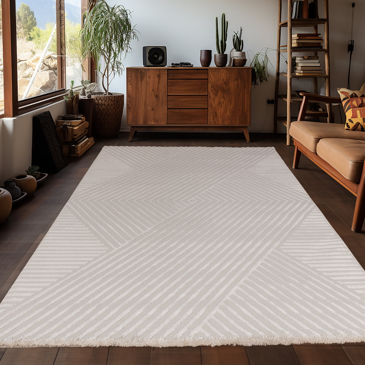 Sahara 1115 beige · Moderner Designerteppich