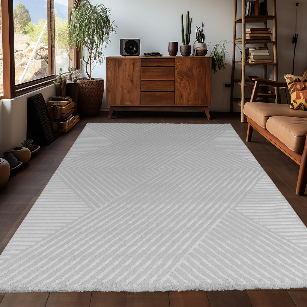 Sahara 1115 grau · Moderner Designerteppich