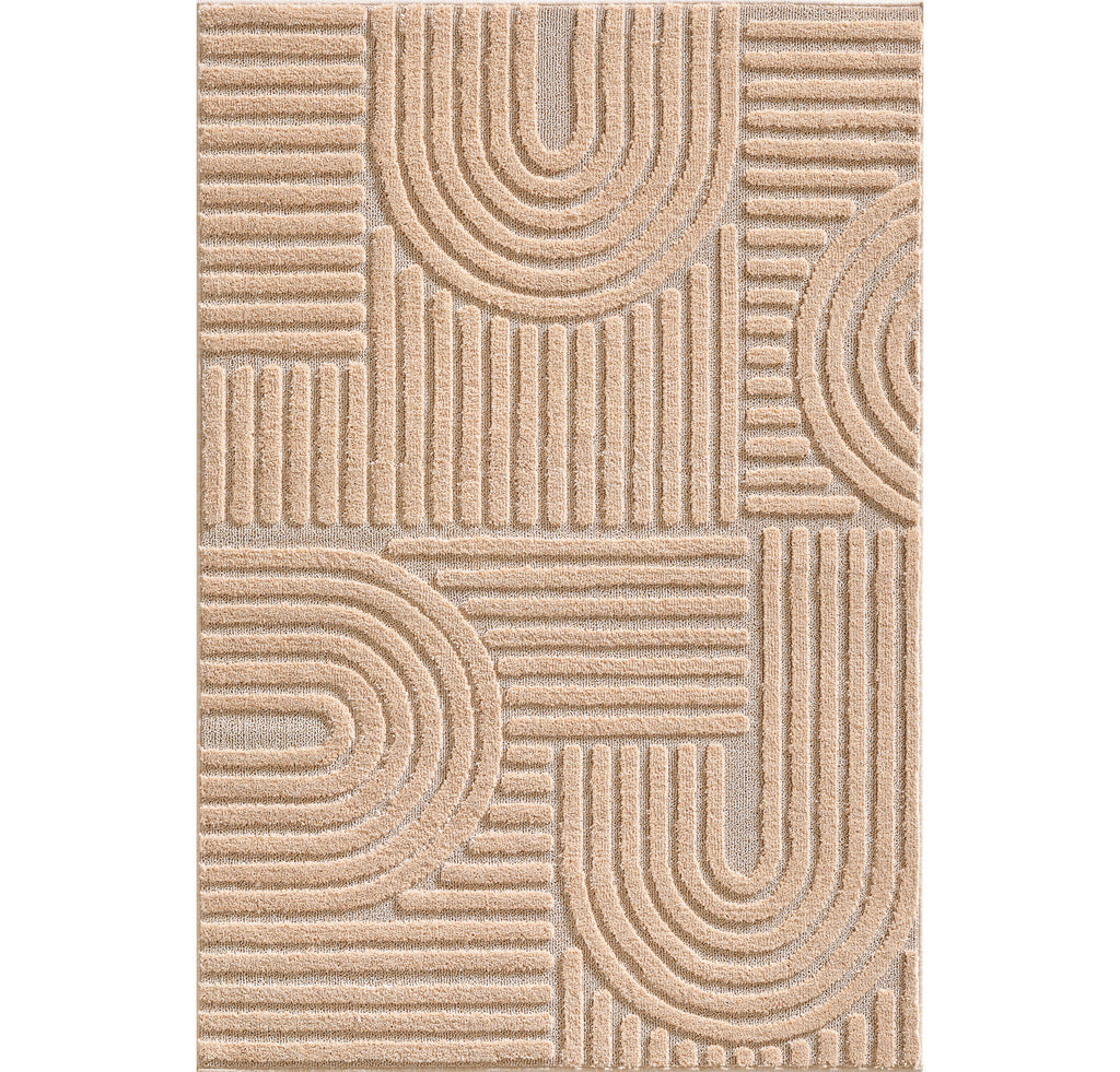 Amy 1121 beige  · Modernes 3D-Reliefdesign
