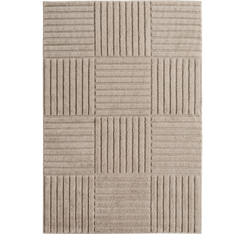 Amy 1123 beige  · Modernes geometrisches 3D-Reliefdesign