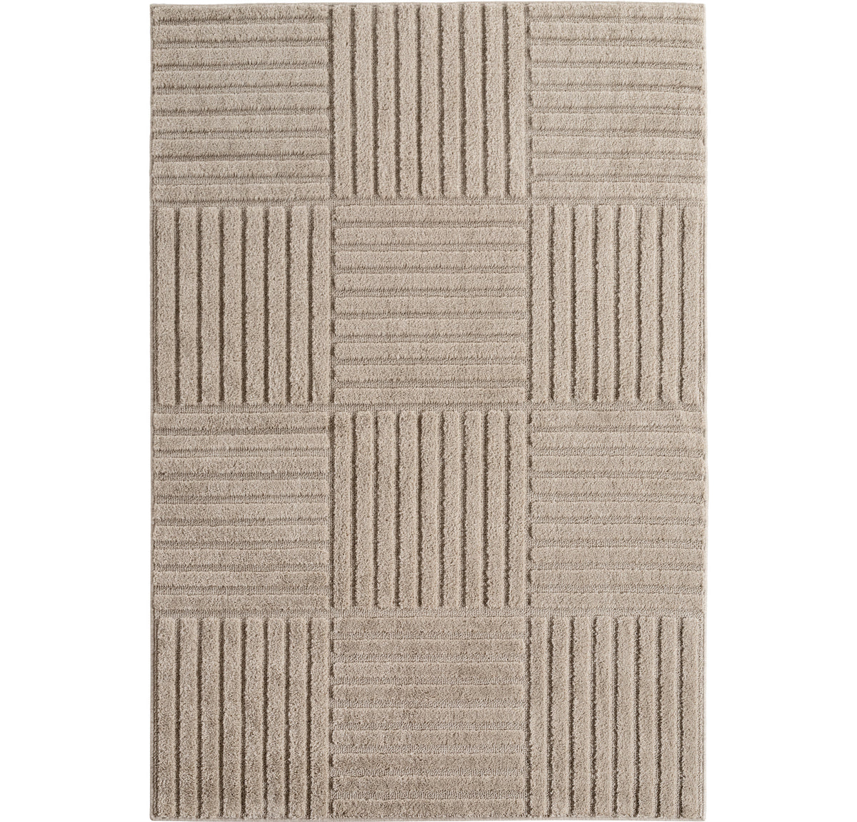Amy 1123 beige  · Modernes geometrisches 3D-Reliefdesign