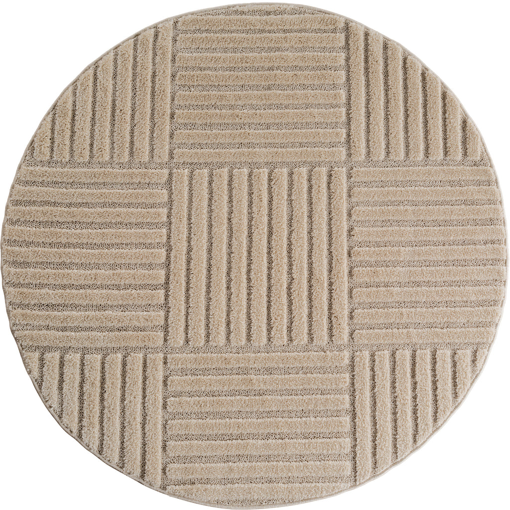 Amy 1123 beige  · Modernes geometrisches 3D-Reliefdesign