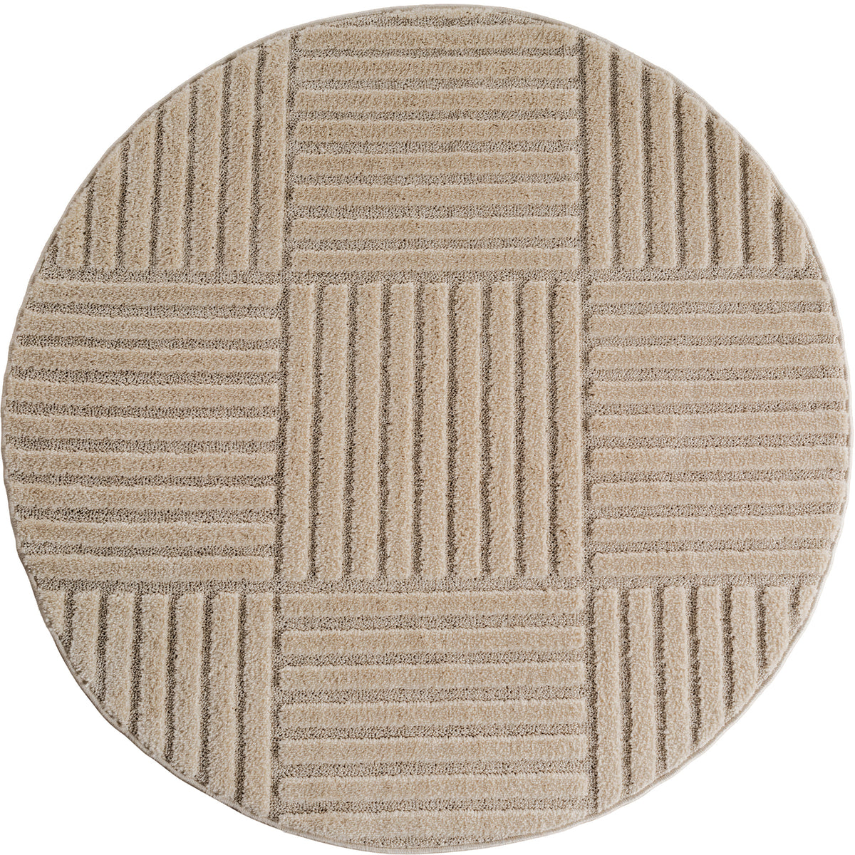 Amy 1123 beige  · Modernes geometrisches 3D-Reliefdesign