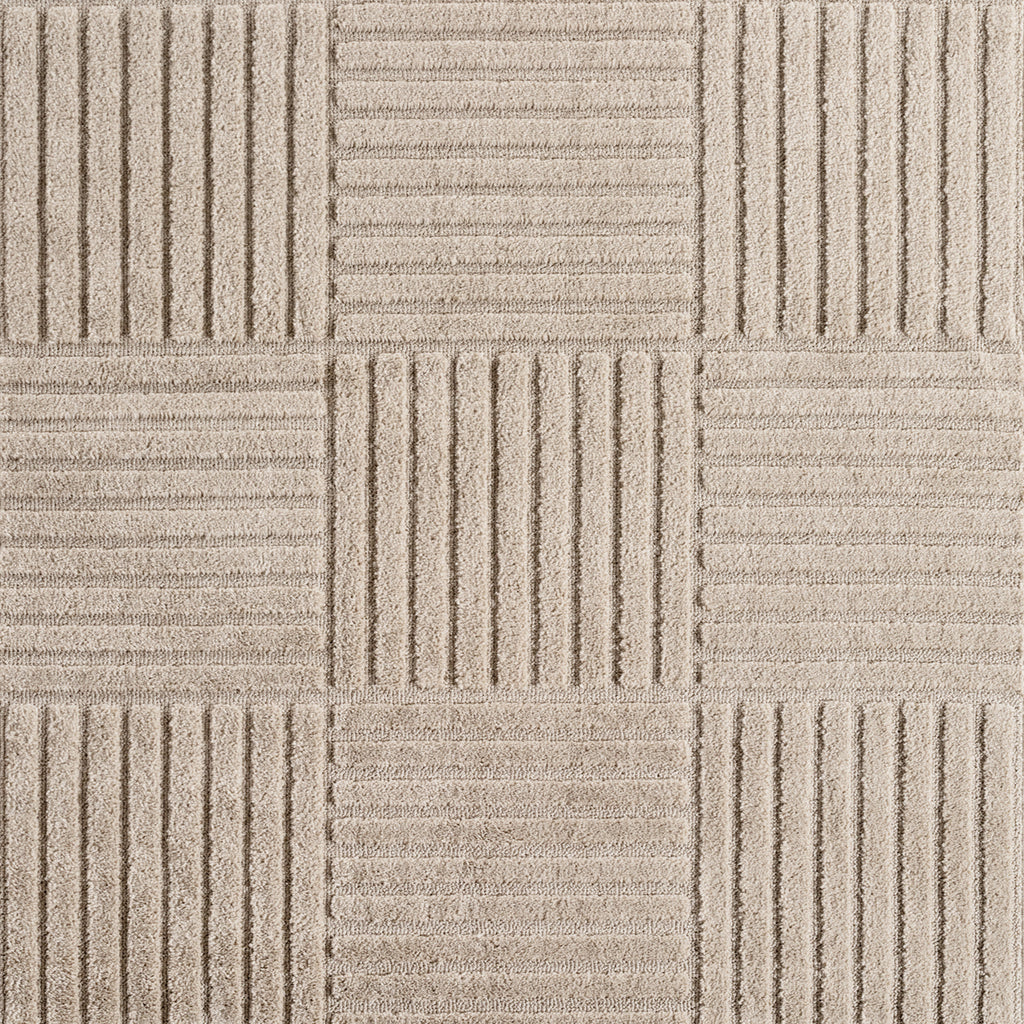 Amy 1123 beige  · Modernes geometrisches 3D-Reliefdesign