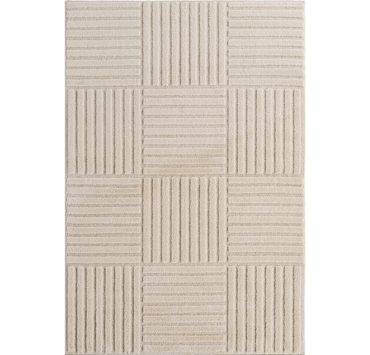 Amy 1123 creme  · Modernes geometrisches 3D-Reliefdesign