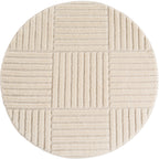 Amy 1123 creme  · Modernes geometrisches 3D-Reliefdesign