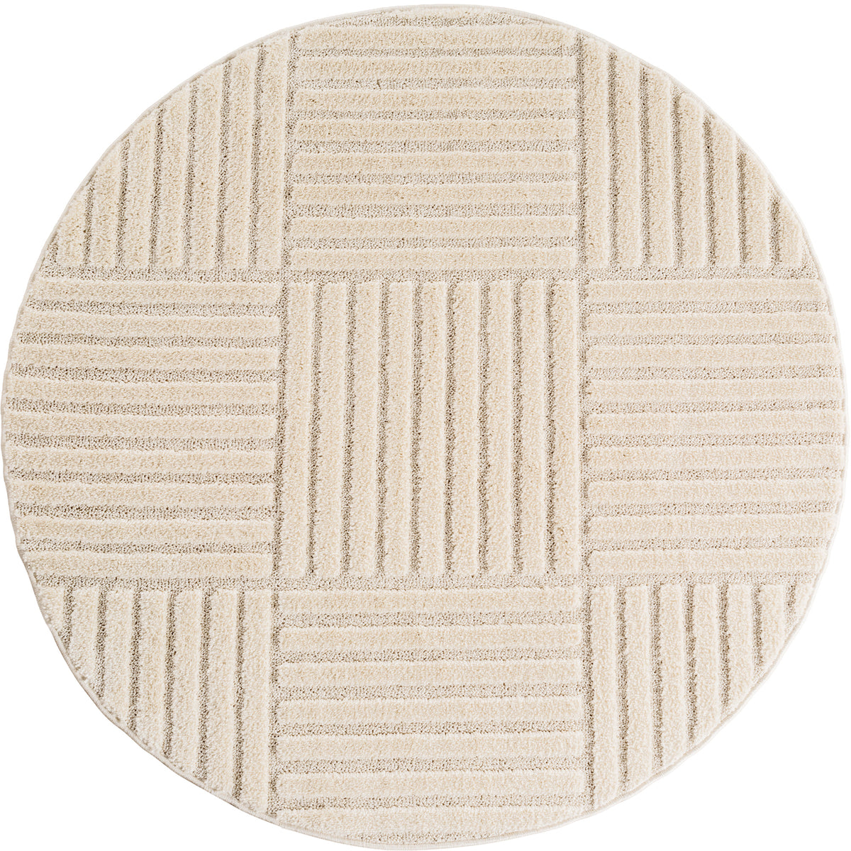 Amy 1123 creme  · Modernes geometrisches 3D-Reliefdesign