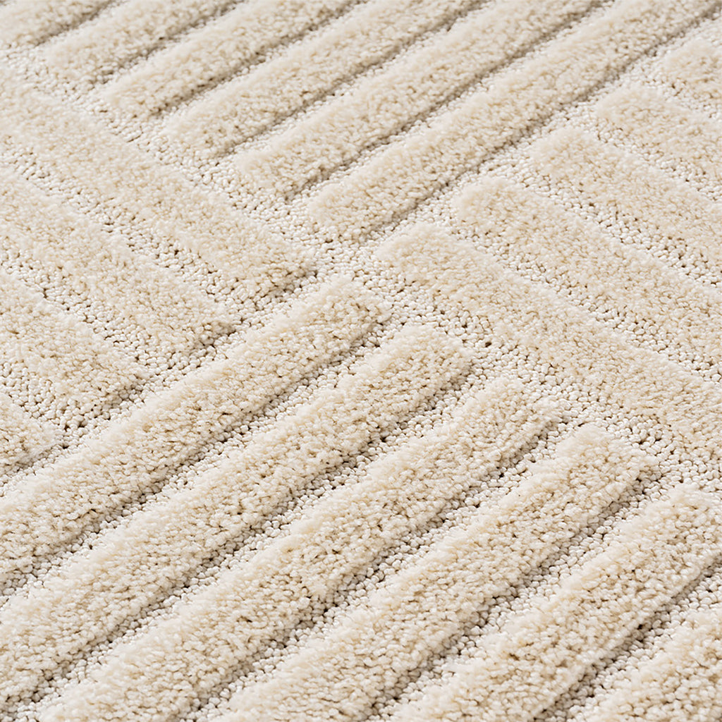 Amy 1123 creme  · Modernes geometrisches 3D-Reliefdesign