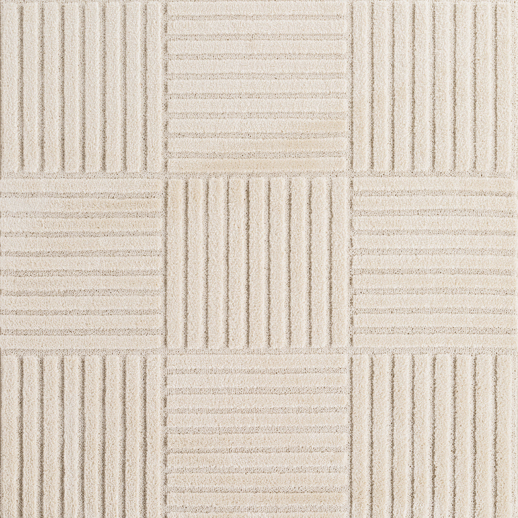 Amy 1123 creme  · Modernes geometrisches 3D-Reliefdesign
