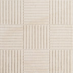 Amy 1123 creme  · Modernes geometrisches 3D-Reliefdesign