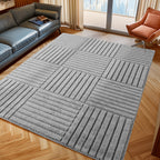 Amy 1123 grau · Modernes geometrisches 3D-Reliefdesign