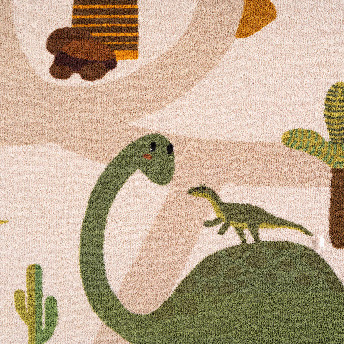 Mila Kids 1131 beige · Kinderteppich Dino Abenteuer