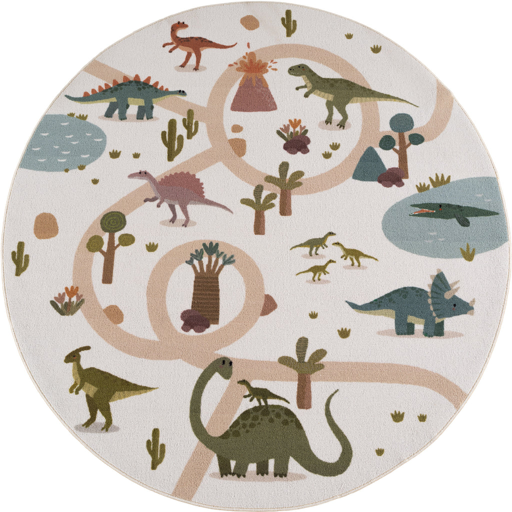 Mila Kids 1131 creme · Kinderteppich Dino Abenteuer