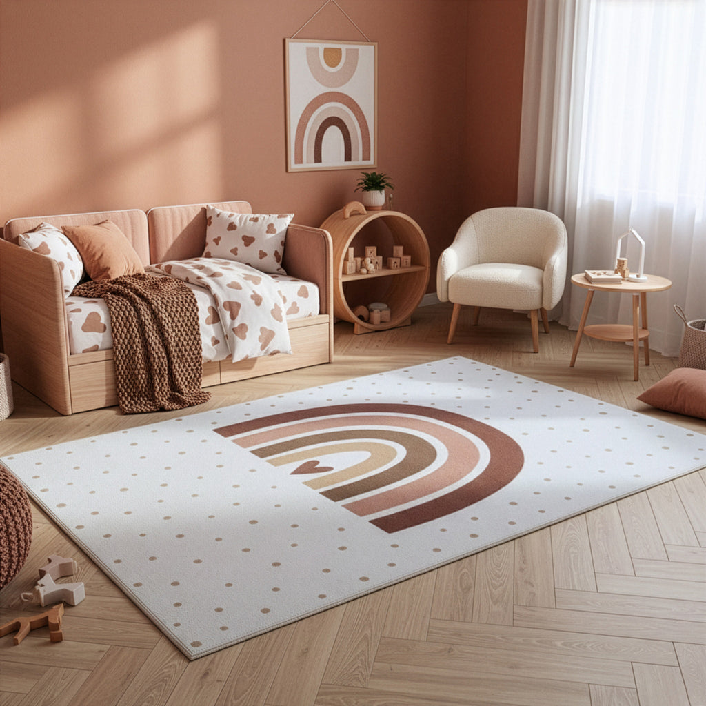 Mila Kids 1132 creme · Kinderteppich Little Rainbow