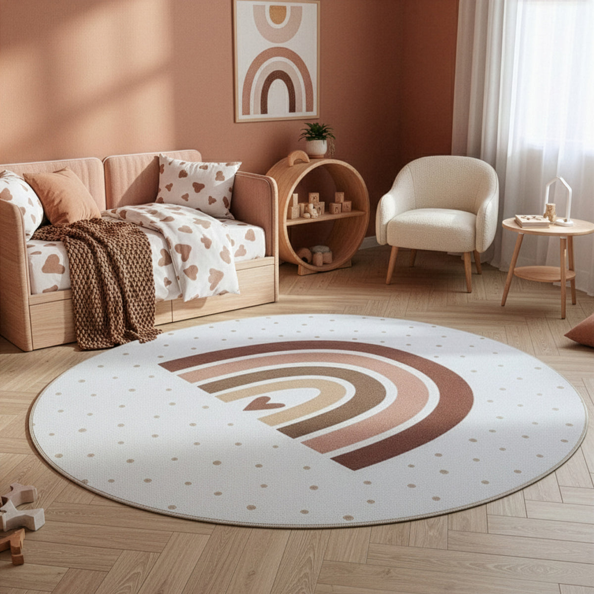 Mila Kids 1132 creme · Kinderteppich Little Rainbow