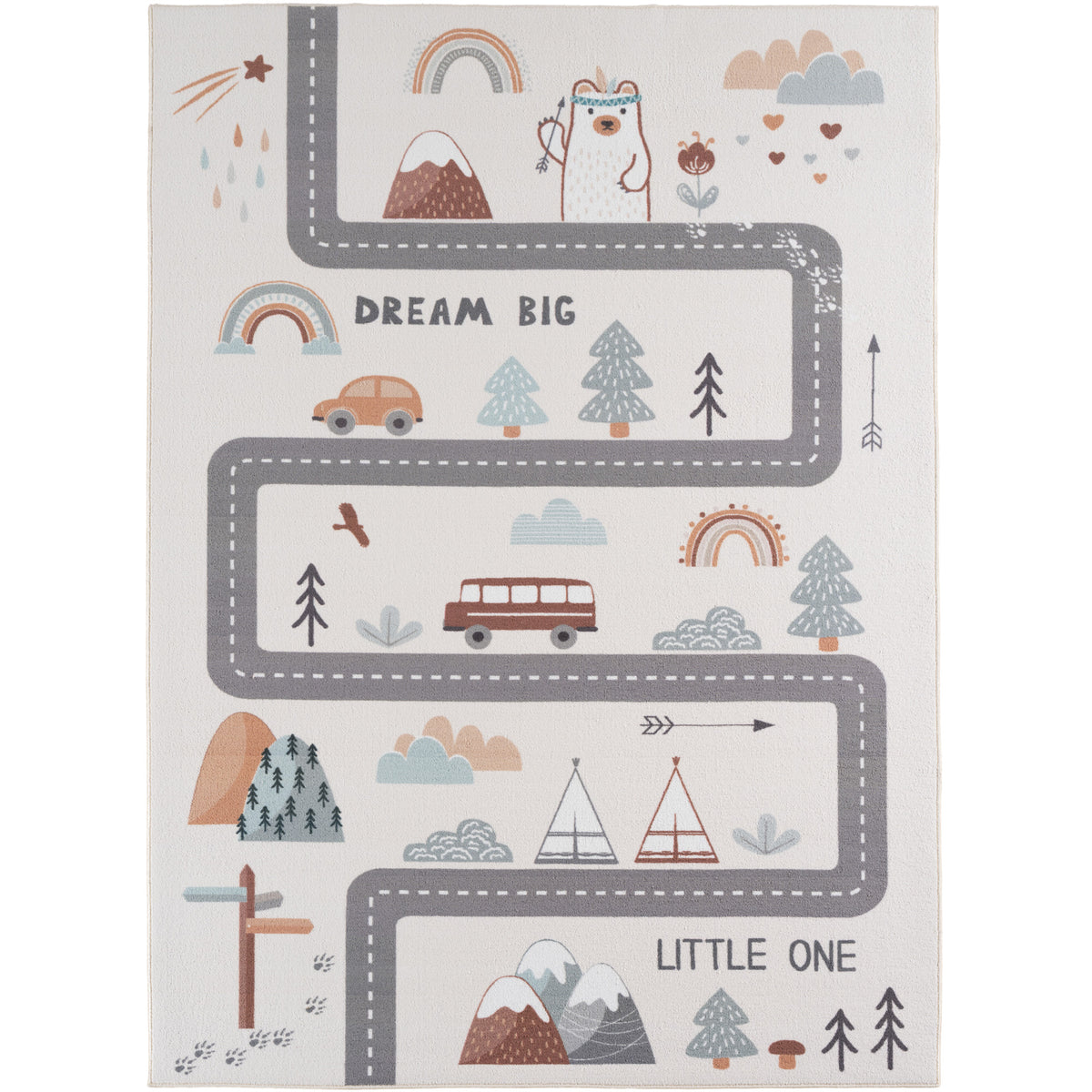 Mila Kids 1134 creme · Kinderteppich Little Adventure