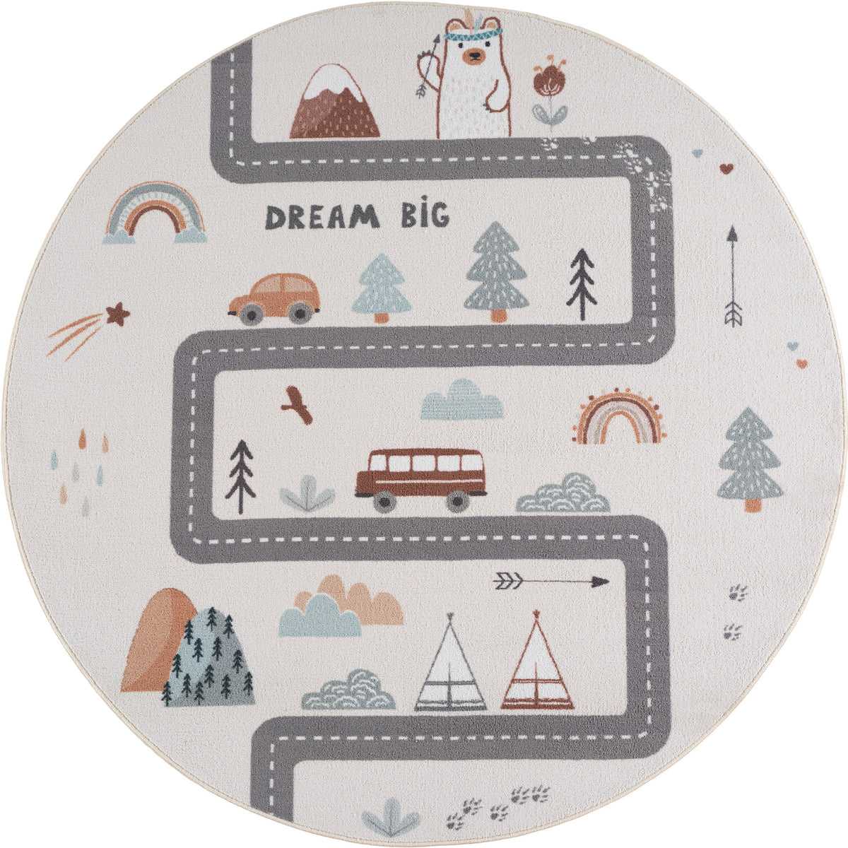 Mila Kids 1134 creme · Kinderteppich Little Adventure