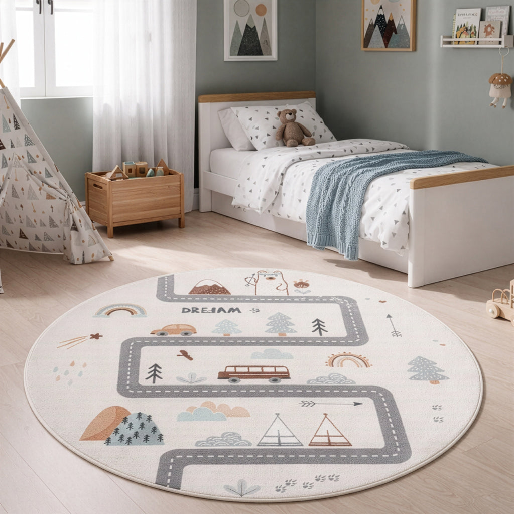 Mila Kids 1134 creme · Kinderteppich Little Adventure