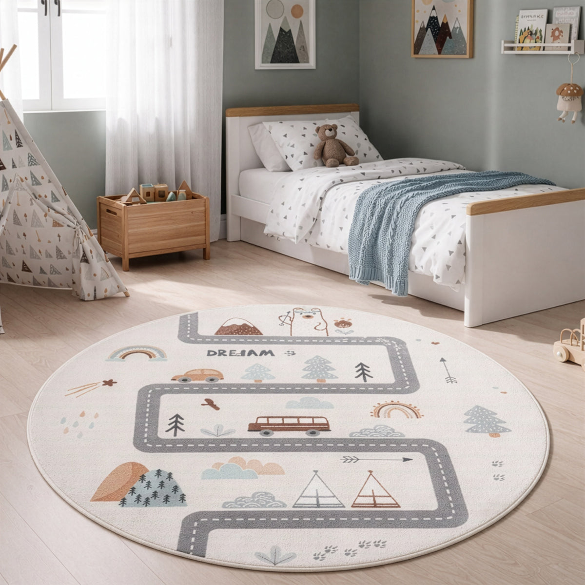 Mila Kids 1134 creme · Kinderteppich Little Adventure
