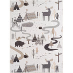 Mila Kids 1135 creme · Kinderteppich Little Forest Adventure