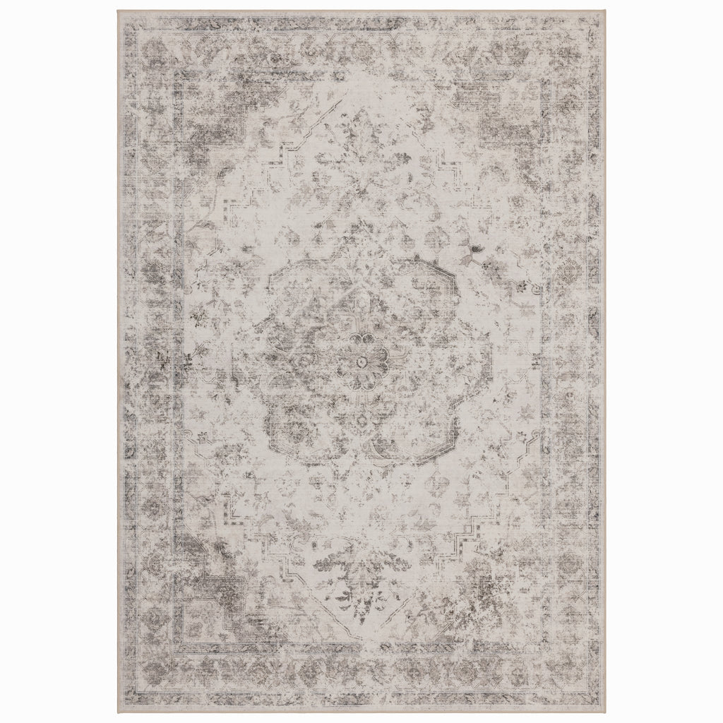 Lina 1141 beige · Waschbarer Vintage Teppich - Zeitlose Eleganz