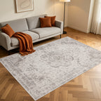 Lina 1141 beige · Waschbarer Vintage Teppich - Zeitlose Eleganz