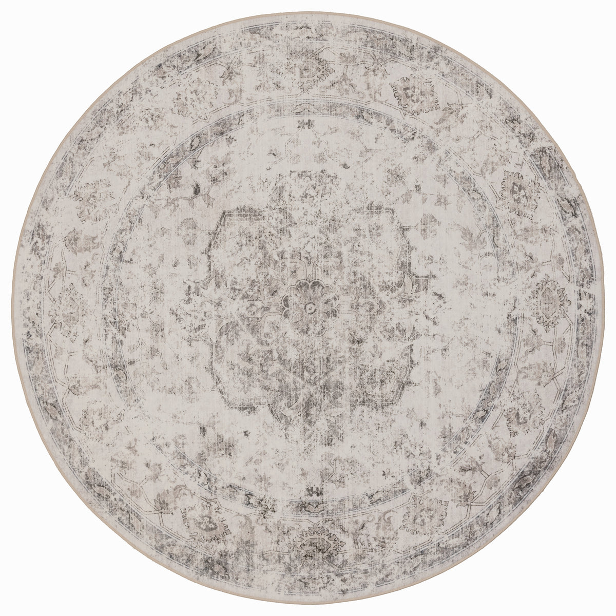 Lina 1141 beige · Waschbarer Vintage Teppich - Zeitlose Eleganz