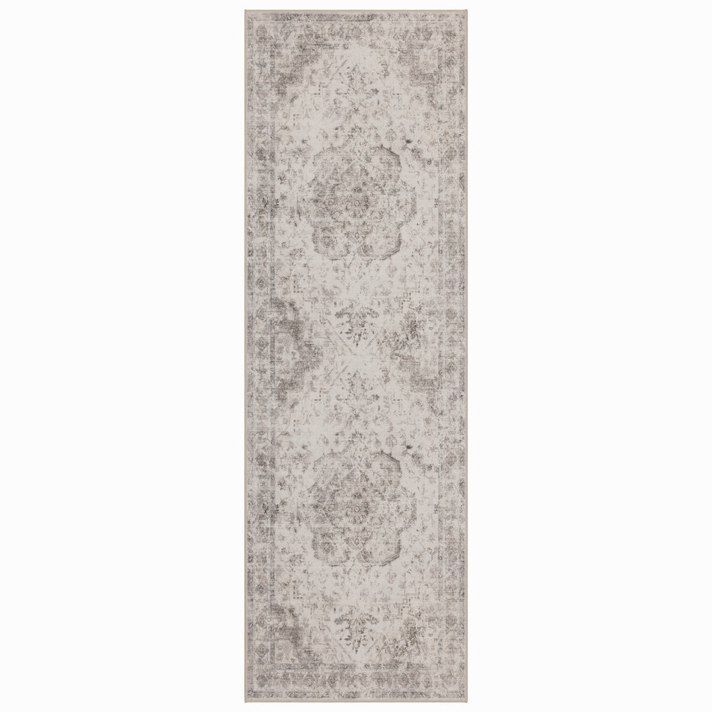 Lina 1141 beige · Waschbarer Vintage Teppich - Zeitlose Eleganz