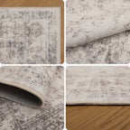 Lina 1141 beige · Waschbarer Vintage Teppich - Zeitlose Eleganz