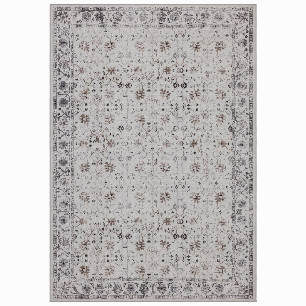 Lina 1142 creme · Waschbarer Vintage Teppich - Zeitlose Eleganz
