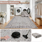 Lina 1142 creme · Waschbarer Vintage Teppich - Zeitlose Eleganz