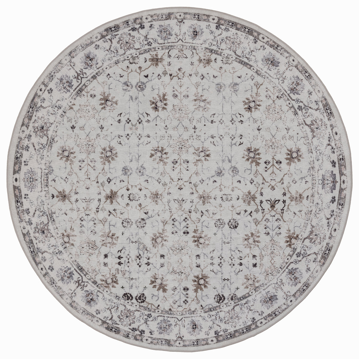 Lina 1142 creme · Waschbarer Vintage Teppich - Zeitlose Eleganz