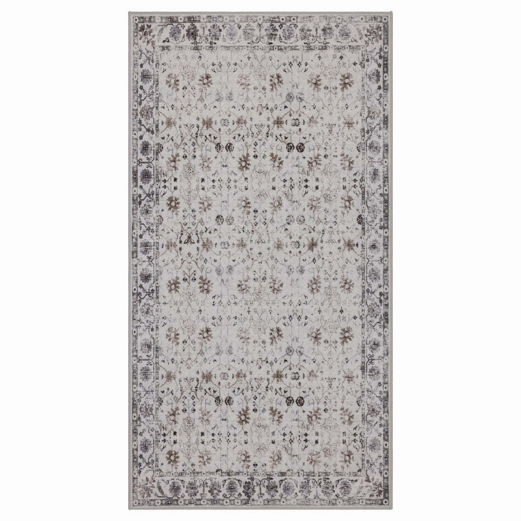 Lina 1142 creme · Waschbarer Vintage Teppich - Zeitlose Eleganz