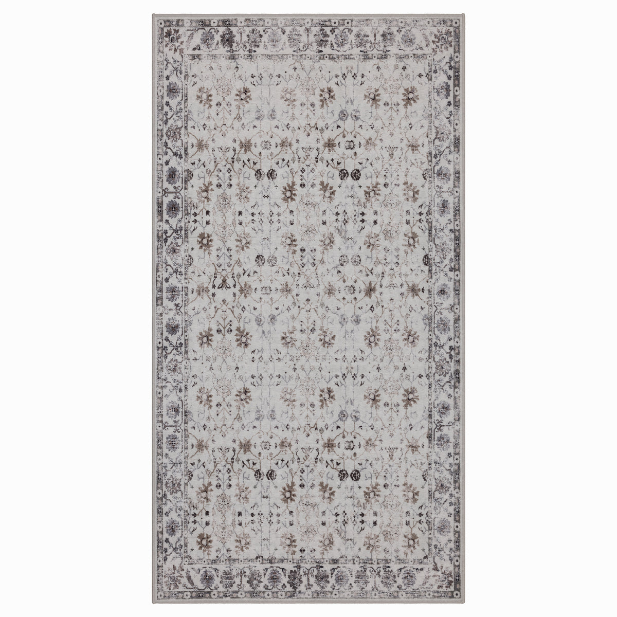 Lina 1142 creme · Waschbarer Vintage Teppich - Zeitlose Eleganz