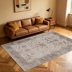 Lina 1143 beige · Waschbarer Vintage Teppich - Zeitlose Eleganz