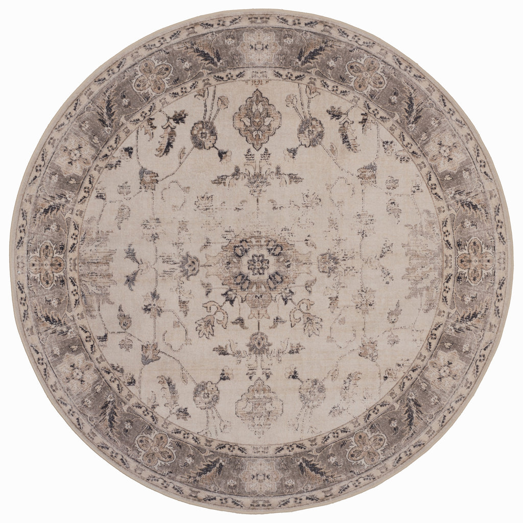 Lina 1143 beige · Waschbarer Vintage Teppich - Zeitlose Eleganz
