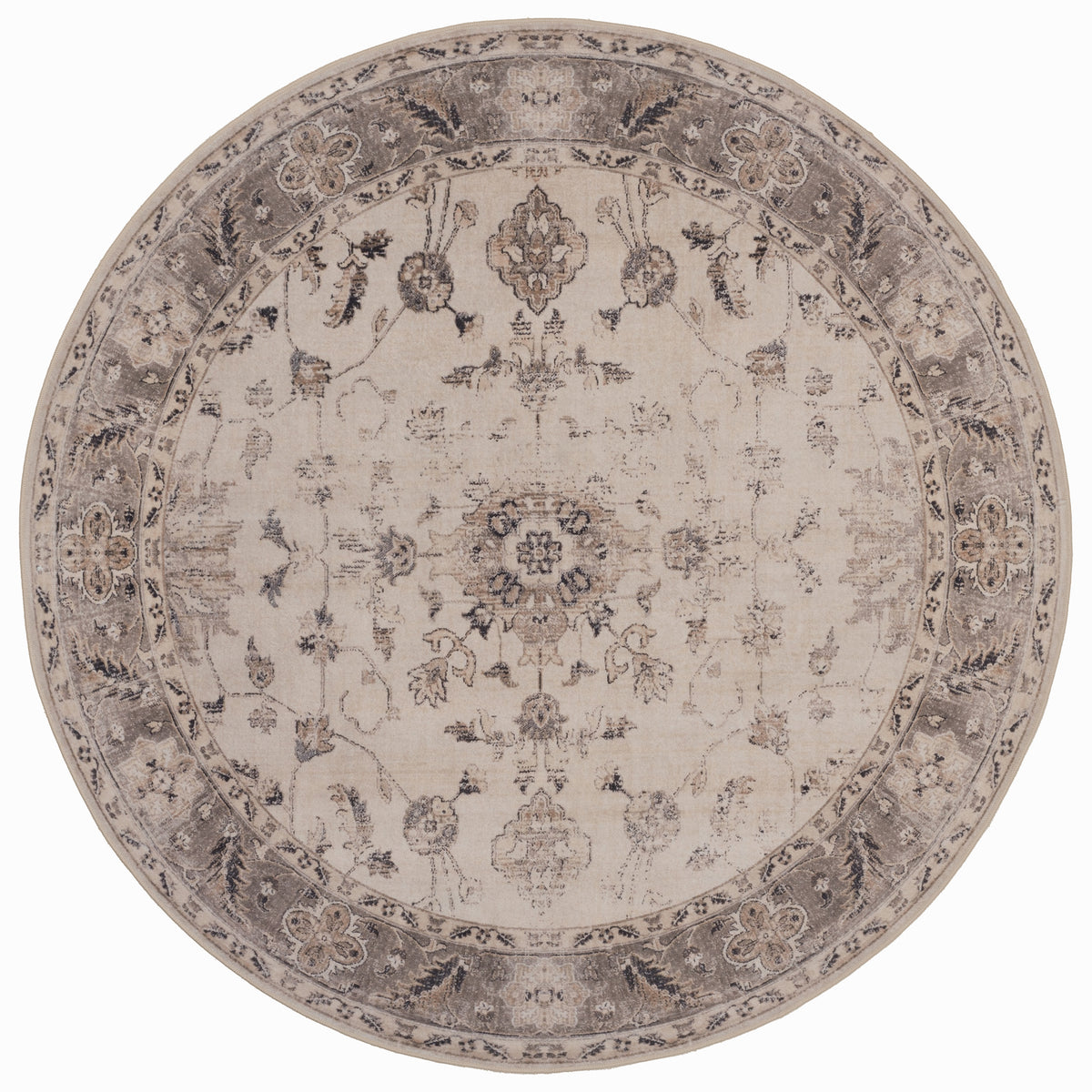 Lina 1143 beige · Waschbarer Vintage Teppich - Zeitlose Eleganz
