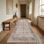 Lina 1143 beige · Waschbarer Vintage Teppich - Zeitlose Eleganz