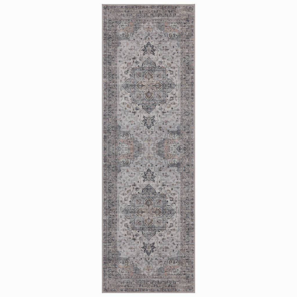 Lina 1144 beige · Waschbarer Vintage Teppich - Zeitlose Eleganz