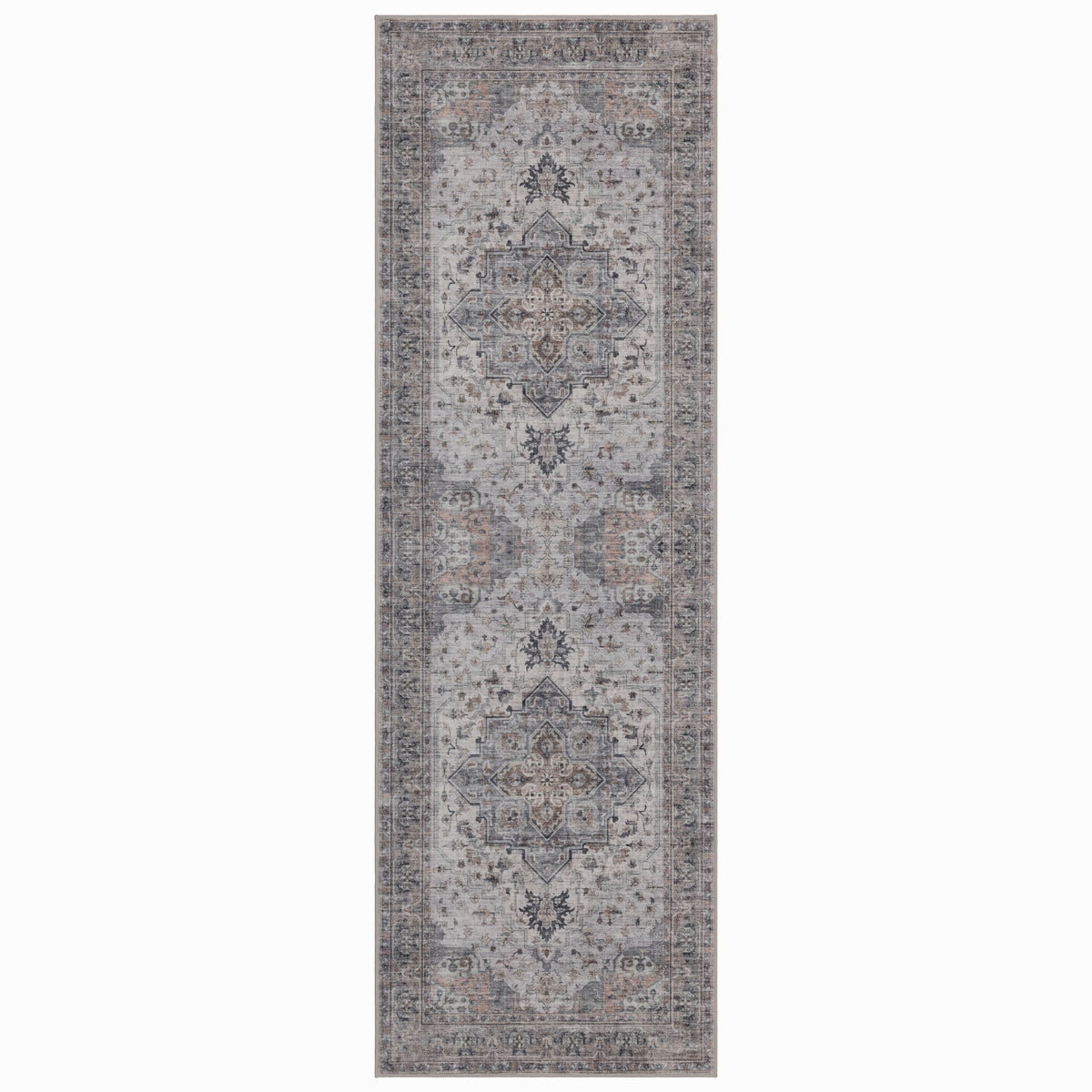 Lina 1144 beige · Waschbarer Vintage Teppich - Zeitlose Eleganz