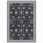 Lina 1146 black · Waschbarer Vintage Teppich - Zeitlose Eleganz