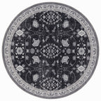 Lina 1146 black · Waschbarer Vintage Teppich - Zeitlose Eleganz