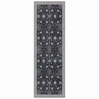 Lina 1146 black · Waschbarer Vintage Teppich - Zeitlose Eleganz
