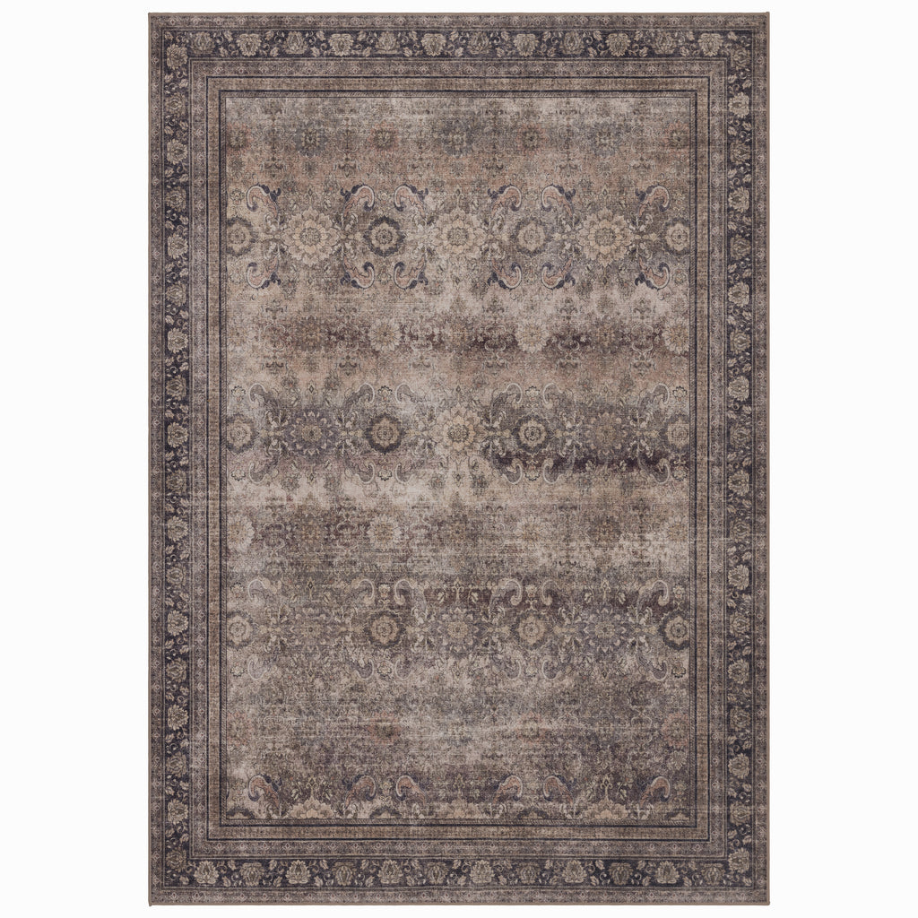 Lina 1147 braun · Waschbarer Vintage Teppich - Zeitlose Eleganz