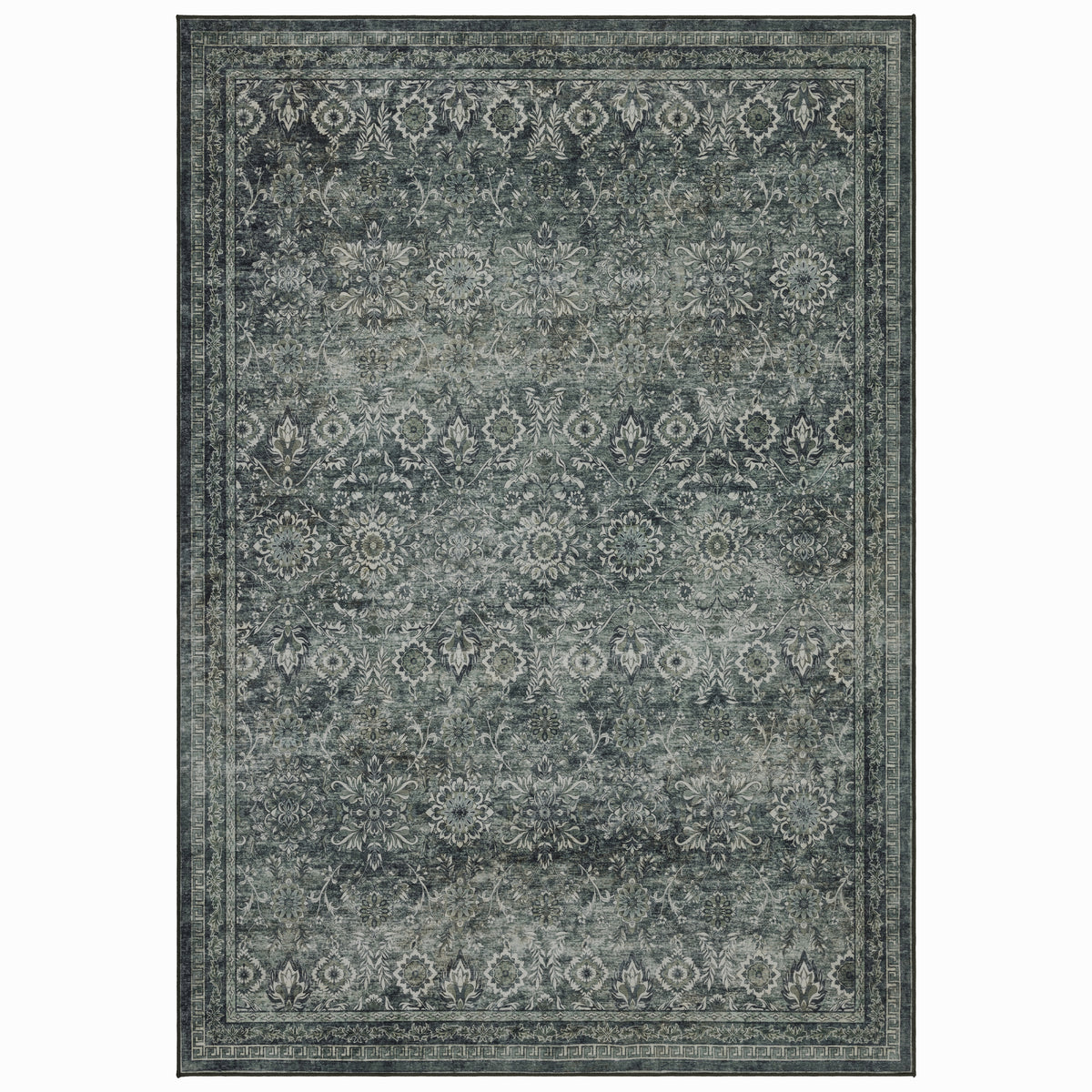 Lina 1148 grün · Waschbarer Vintage Teppich - Zeitlose Eleganz