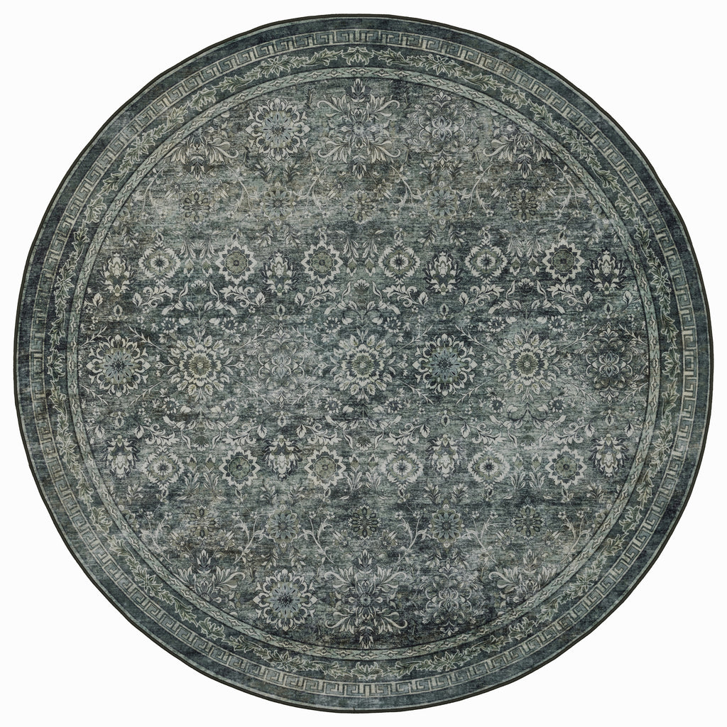 Lina 1148 grün · Waschbarer Vintage Teppich - Zeitlose Eleganz
