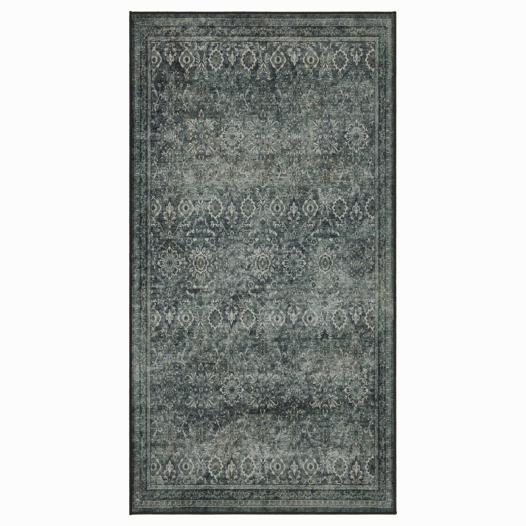 Lina 1148 grün · Waschbarer Vintage Teppich - Zeitlose Eleganz
